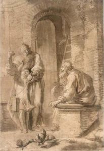 Two Old Men And A Little Boy Conversing