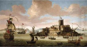 An English Ship And Other Shipping Off Castle Cornet, Guernsey An English Ship And Other Shipping Off Castle Cornet, Guernsey
