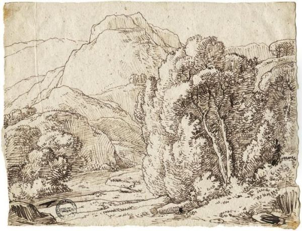 Gebirgslandschaft Mit Flus - view 1