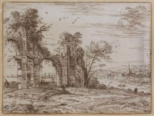 Ruines Dans Un Paysage De Littoral