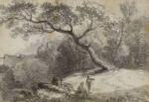 Baumlandschaft Mitfigurenstaffage