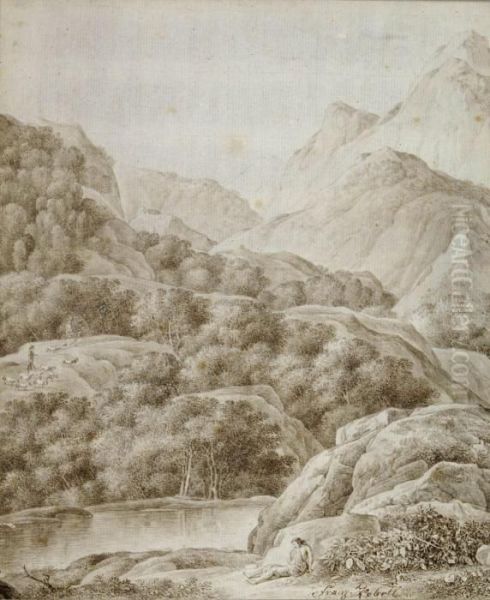Gebirgige Flusslandschaft - view 1