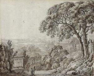 Ideale Landschaft Mit Blick Auf Burgruinen.