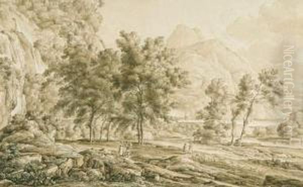 Arkadische Landschaft Mit Ziegenherde. - view 1