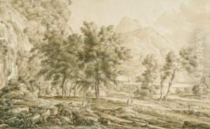 Arkadische Landschaft Mit Ziegenherde.