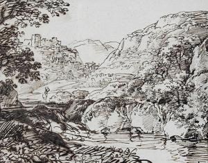 Sudliche Landschaft Mit Hausern An Einem Hugel