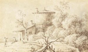 A Landscape With Two Figures In The Foreground