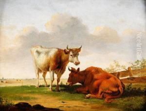 Landskap Med Kor by Janbaptist Ii Kobell
