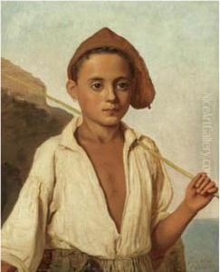 En Fiskerdreng Fra Capri (a Capri Fisherman) by Christen Kobke