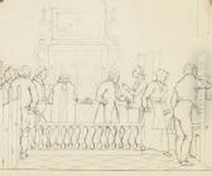Kobke: "when It Is Rainting On The Clergyman, It Will Be Dripping On The Sacristan" by Christen Kobke