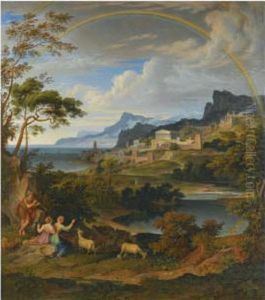 Heroische Landschaft Mit Regenbogen (heroic Landscape Withrainbow)