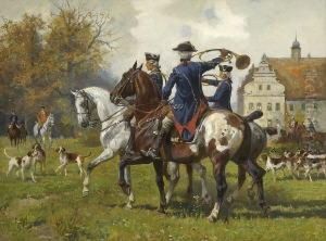 Aufbruch Zur Jagd. by Georg Koch