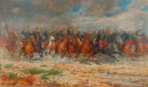 Kavallerieangriff by Ludwig Koch