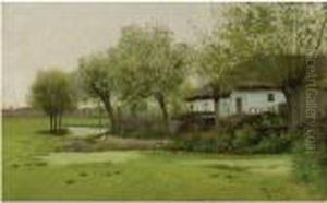 Farm In A Landscape by Roman Kochanowski