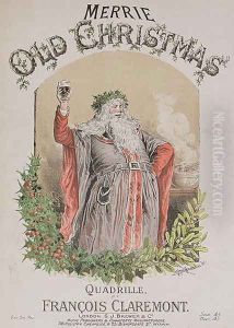 Front cover of the music score for Merrie Old Christmas by Alfred Concanen