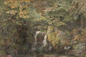 Rydal Fall, Westmoreland by Arthur Croft