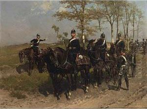 Cavaleristen by Hermanus Willem Koekkoek