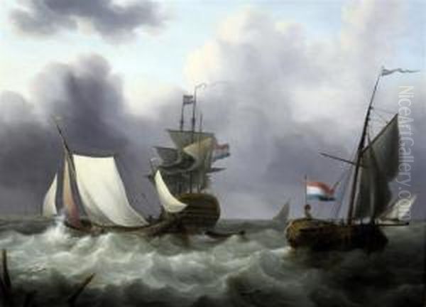 Dutch Shipping In A Heavy Swell - view 1
