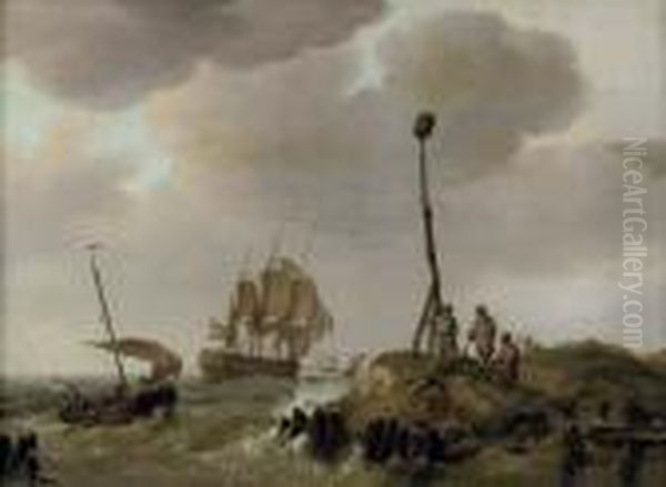 A Three-master Setting Out To Sea - view 1