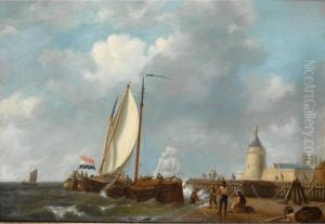 Barges Off A Jetty