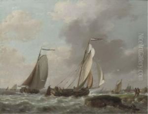 Shipping By A Coast In A Brisk Wind Shipping By A Coast In A Brisk Wind