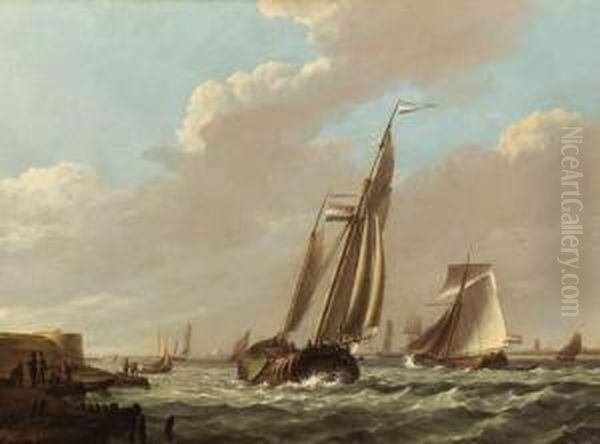 Shipping In A Choppy Estuary - view 1