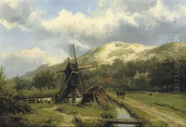 A Windmill In A Dune Landscape - view 1