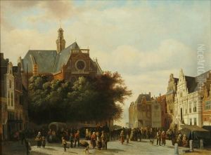 Noorderkerk, Amsterdam by Willem Koekkoek