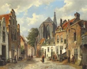 A Street Scene In Holland by Willem Koekkoek