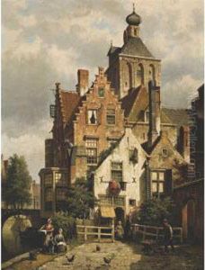 House By A Canal by Willem Koekkoek