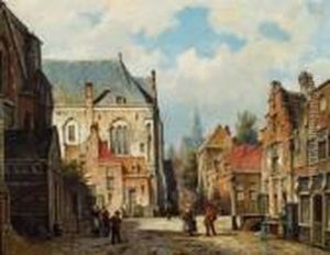 Ansicht Einer Stadt. by Willem Koekkoek