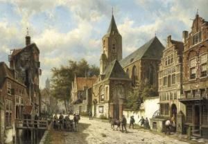 Dutch Town In Summer by Willem Koekkoek