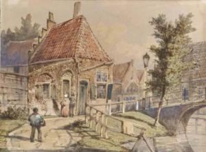 A View In A Dutch Village by Willem Koekkoek