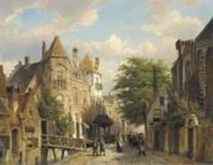 Townspeople On A Village Street