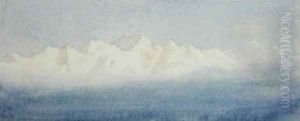 Alpine Landscape 1875 by Lady (Jane) Emma Crichton