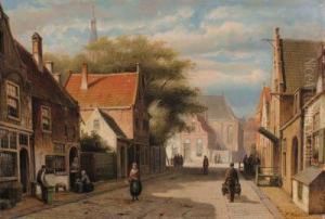 A Street Scene In A Dutch Town