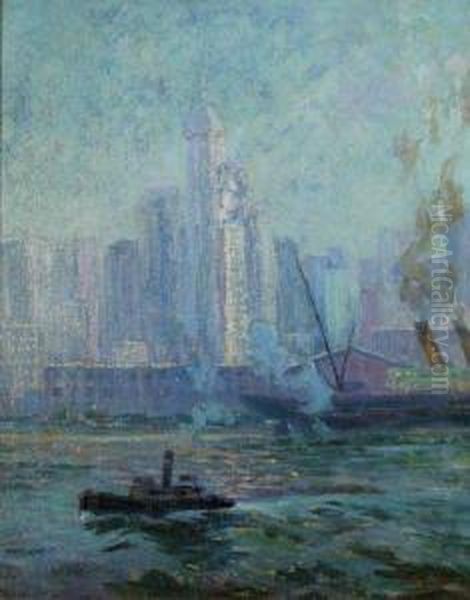 New York City Harbor And Skyline - view 1