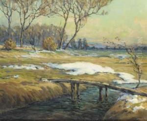 A Landscape With A Stream by Walter Koeniger
