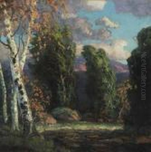 Summer Landscape With Birch Trees - view 1