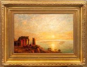 Agyptische Tempelruine Von Kom Ombo Im Licht Der Untergehenden Sonne