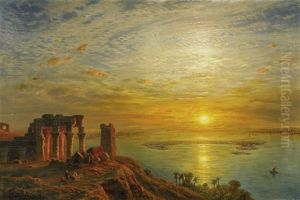 Kom Ombo Am Nil (krokodilstempel). by Ernst Carl Eugen Koerner