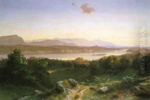 View of The Hudson from Hyde Park by Johann Carmiencke