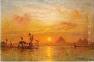 Sunset Over The Pyramids