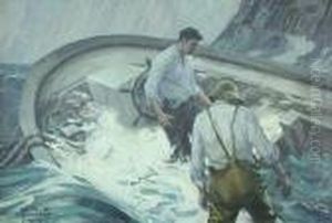 A Son Of Anok#2, They Stood Aboard Her In Water To Their Knees, Precariously Balanced by William Henry Dethlef Koerner