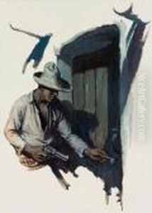 Cowboy Unlocking Door by William Henry Dethlef Koerner