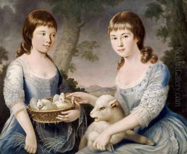 Double portrait of Elizabeth and Mary Chichester - view 1