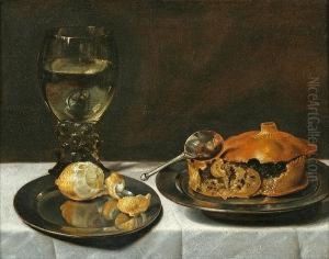 Still Life Of A Roemer, Lemon And A Meat Pie