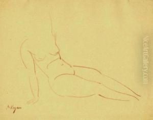 Sketch Of A Nude by Moissey Kogan