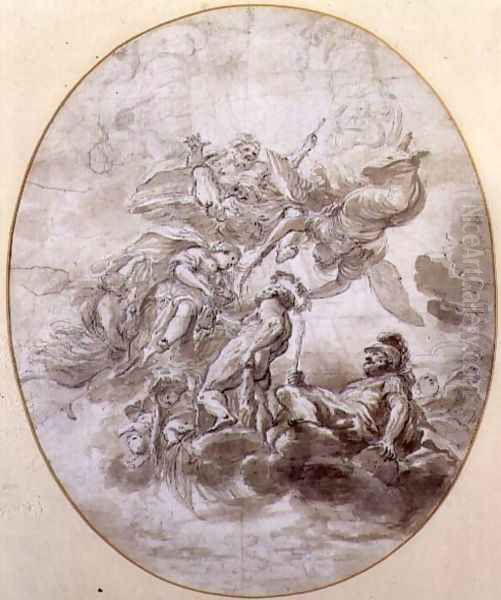 The Apotheosis of Hercules, design for a ceilng fresco for the Palazzo Pepoli in Bologna - view 1