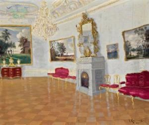 Baroque Castle Or Palace Interior by Jakob Koganowsky